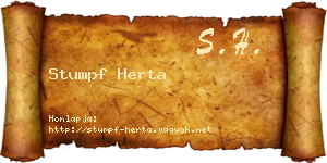 Stumpf Herta névjegykártya
